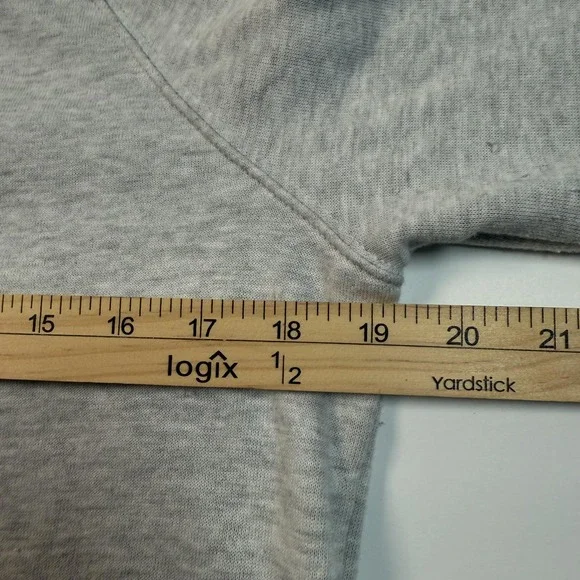 HOMAGE Sweatshirt Mens Small Gray Raglan Crewneck Tri-Blend Fleece Embroidered - Picture 5 of 7